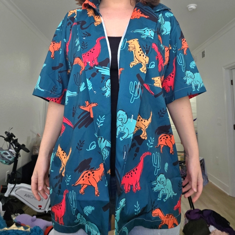 Colorful Dinosaur Print Shirt